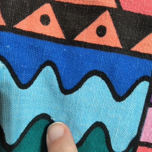 Vintage Spiegel drawstring canvas bag, H 18" x L 13" - Picture 11 of 14